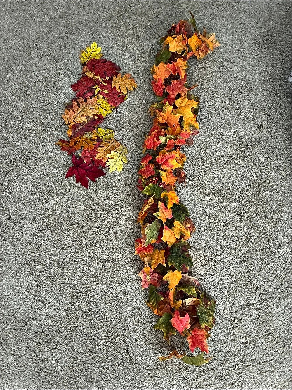 Autumn Leaf Garland in Orange & Red with scatter leaves